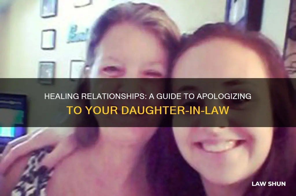 how to apologize to a daughter in law