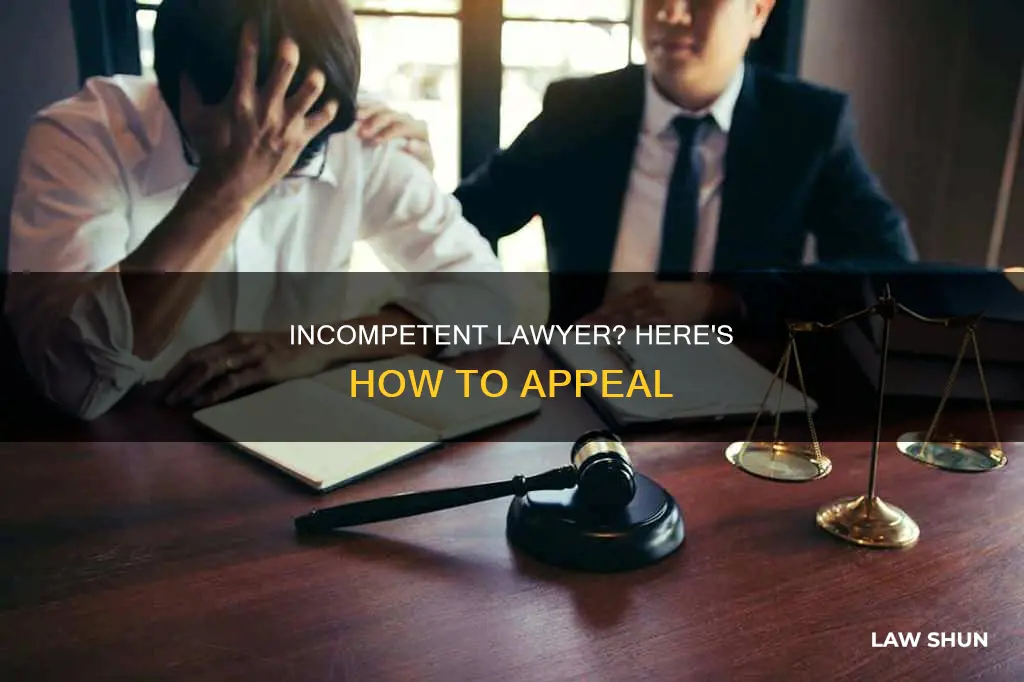 how to appeal a case where the lawer was incomoetant