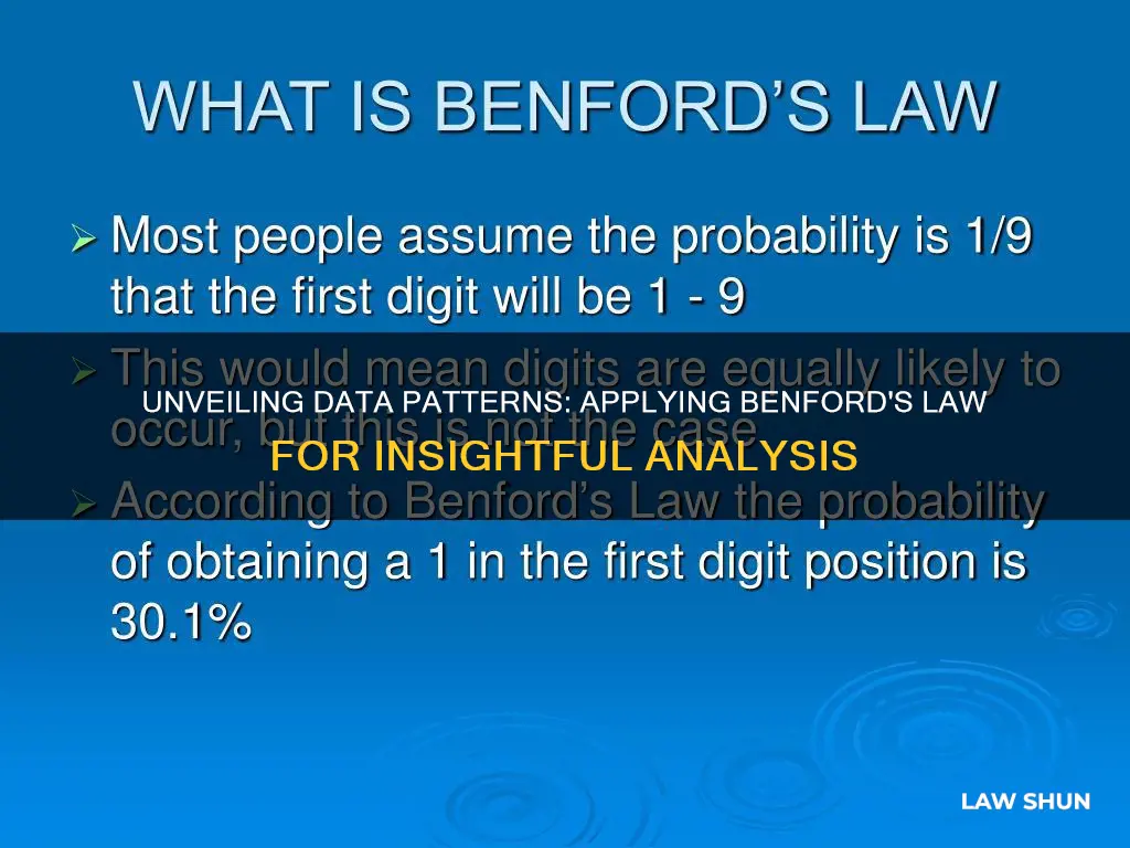 how to apply benford