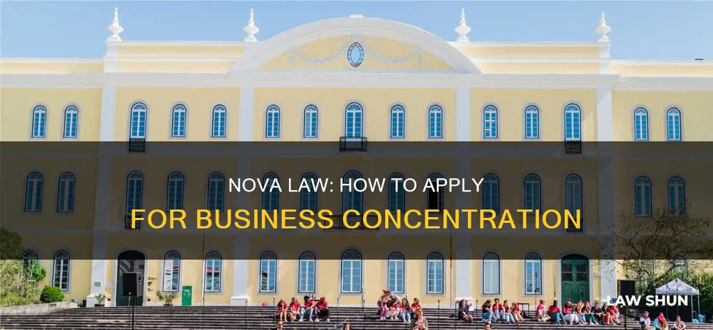 how to apply for nova law business concntration