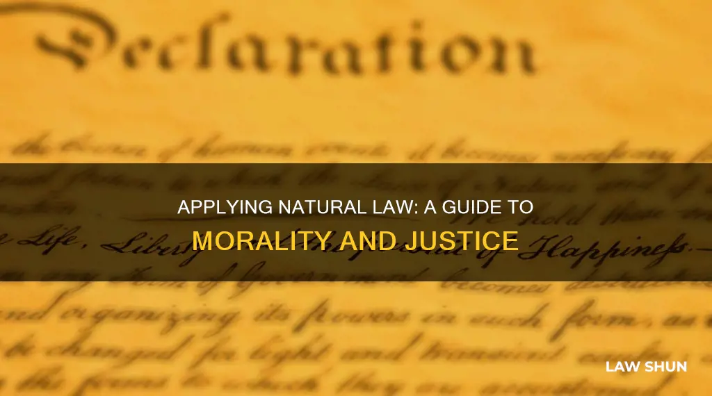 how to apply natrual law