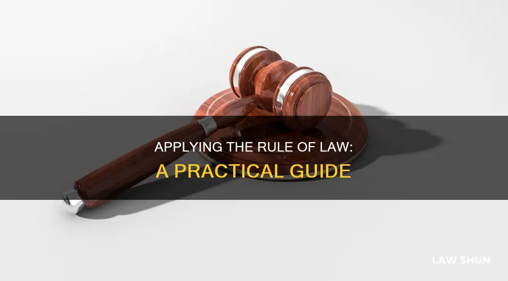 how to apply the rule of law