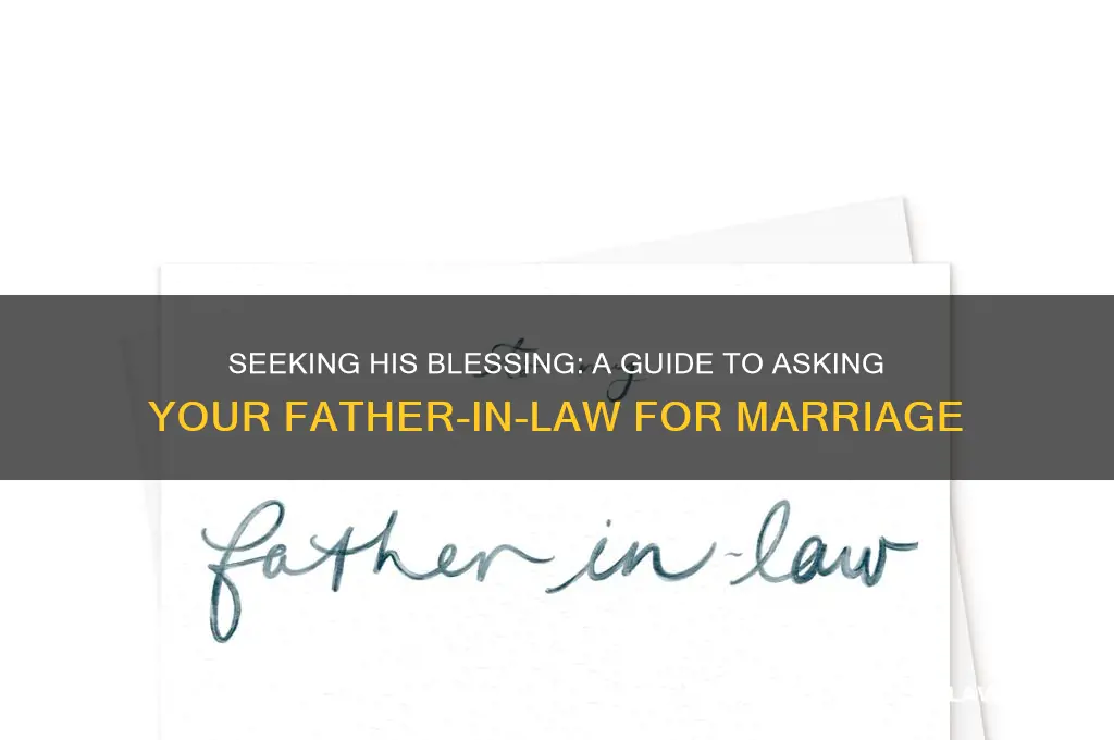how to ask father in law to marry daughter