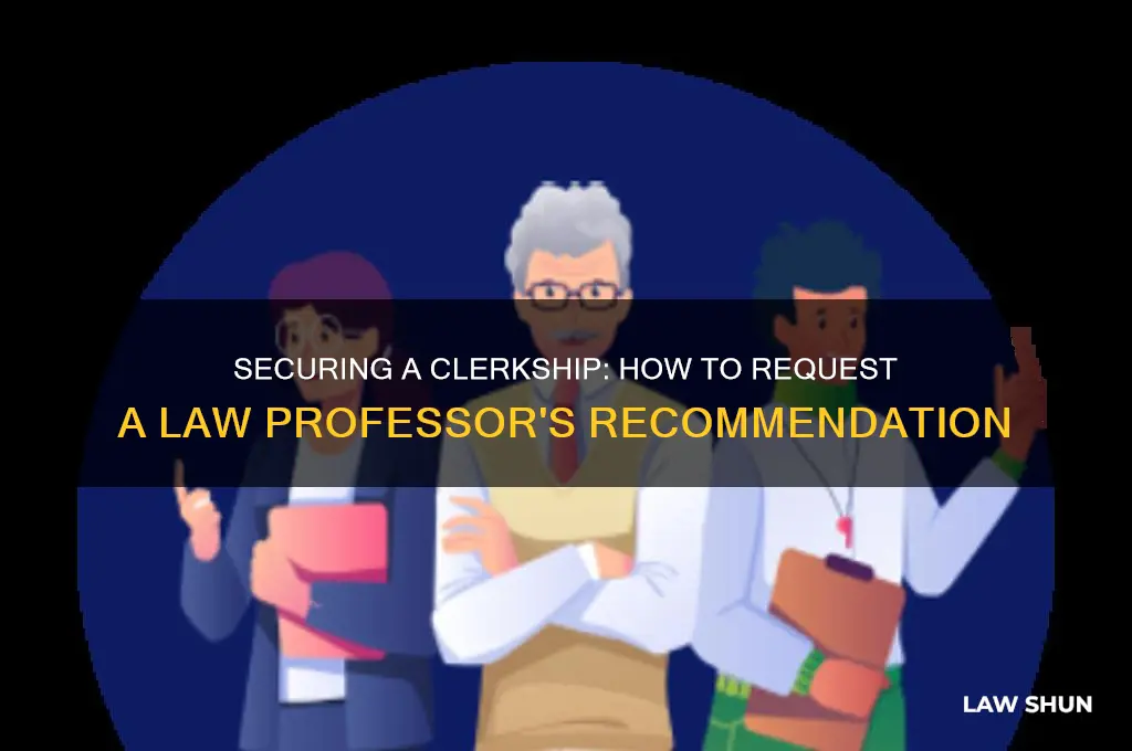 how to ask law professor for clerkship letter of recommendation