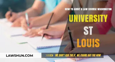 Auditing Law Courses at WashU: A Guide