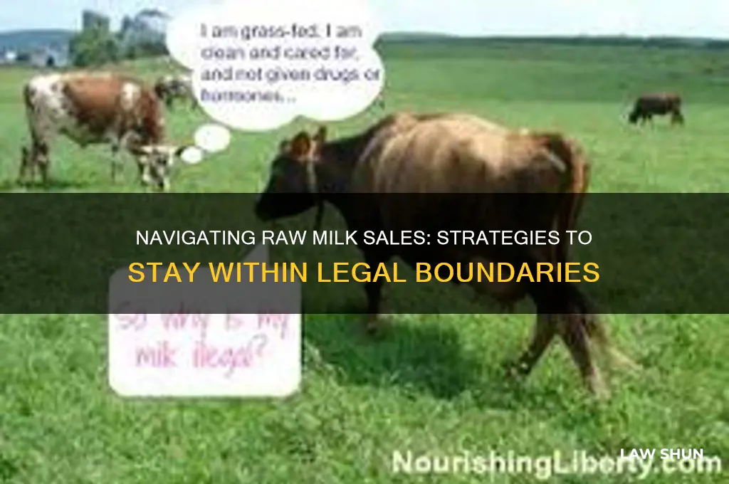 how to avoid laws for the selling of raw milk
