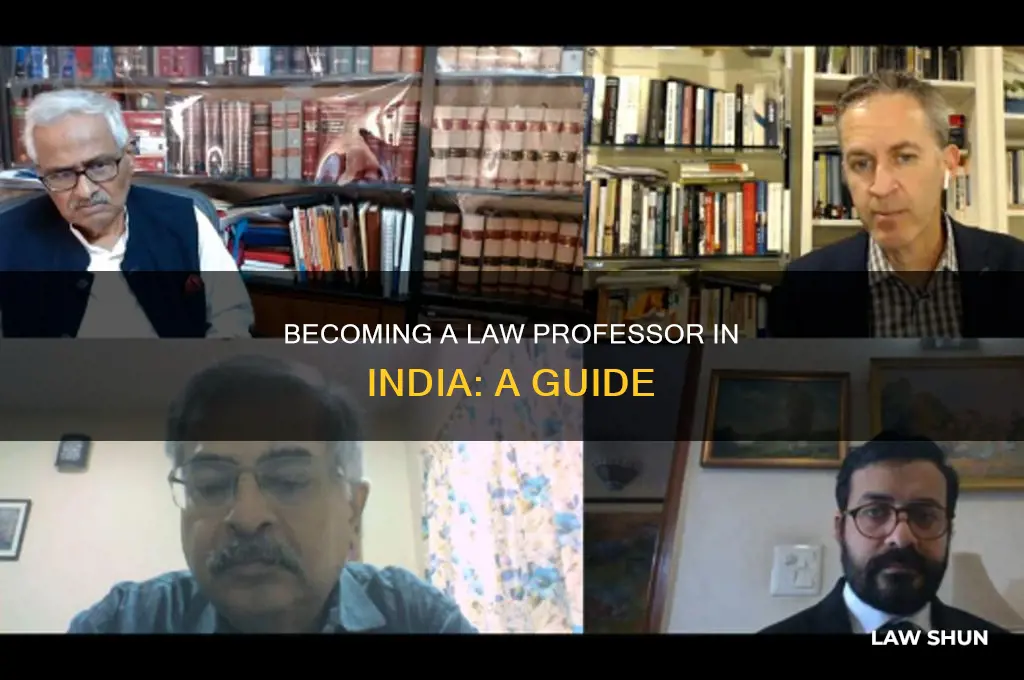 how to be a law professor in india