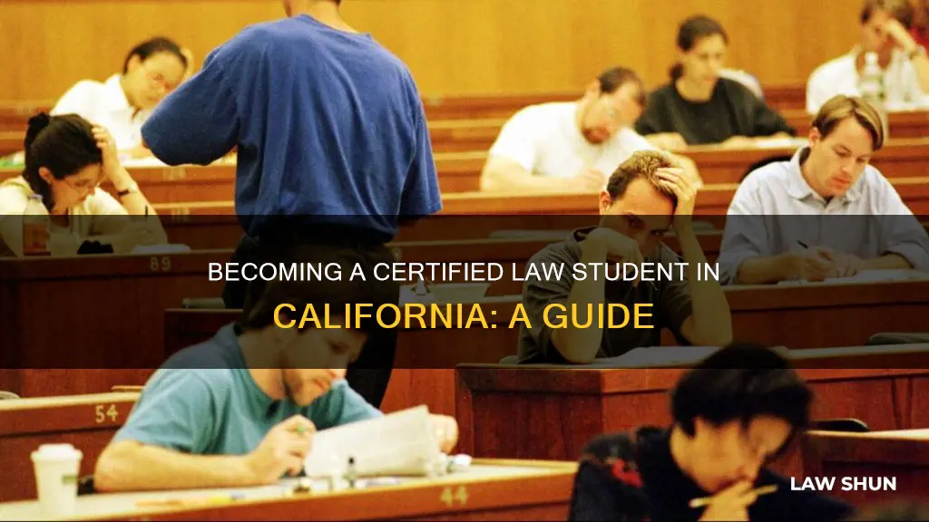 how to become a certified law student in ca