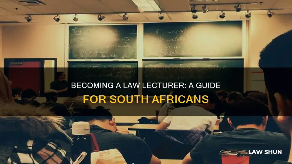 how to become a law lecturer in south africa