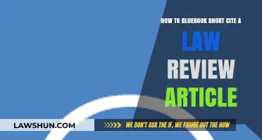 Mastering Bluebook Short Citations for Law Review Articles
