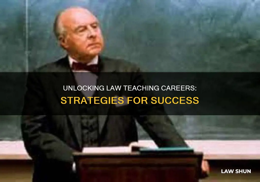 how to break into law teaching jobs