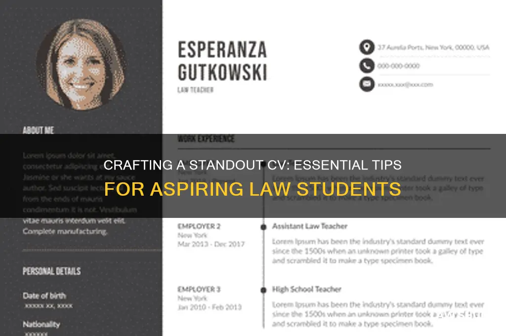 how to build your cv as a law student