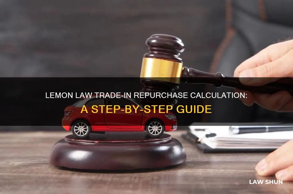 how to calculate repurchase of trade in for lemon law