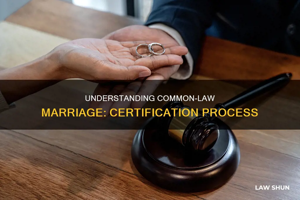 how to certify a common law marriage