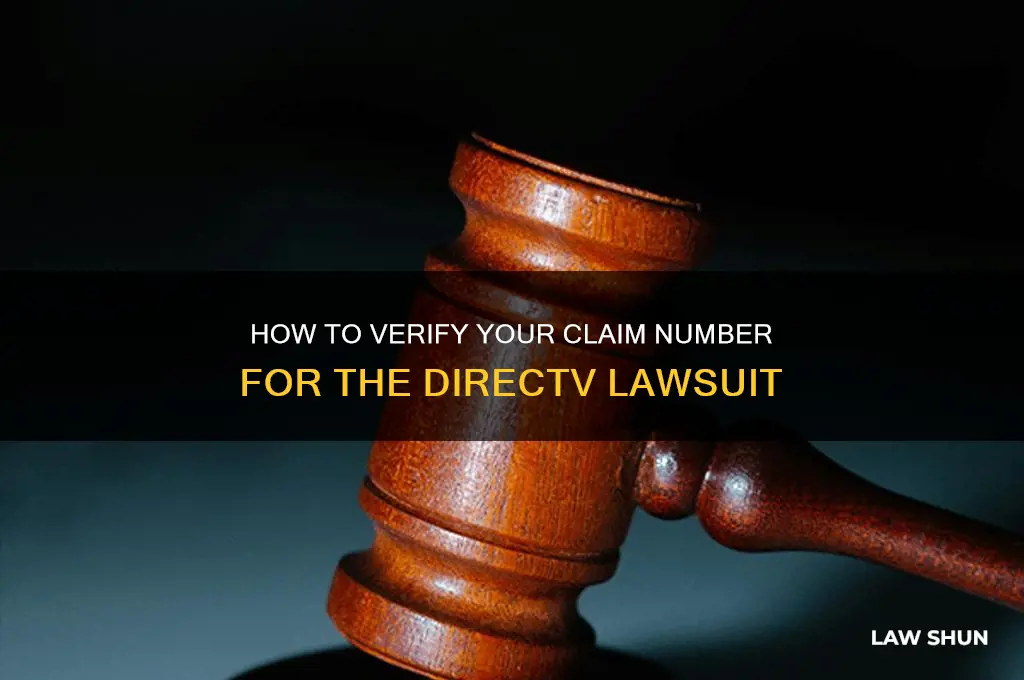 how to check for number for direct tv law suit