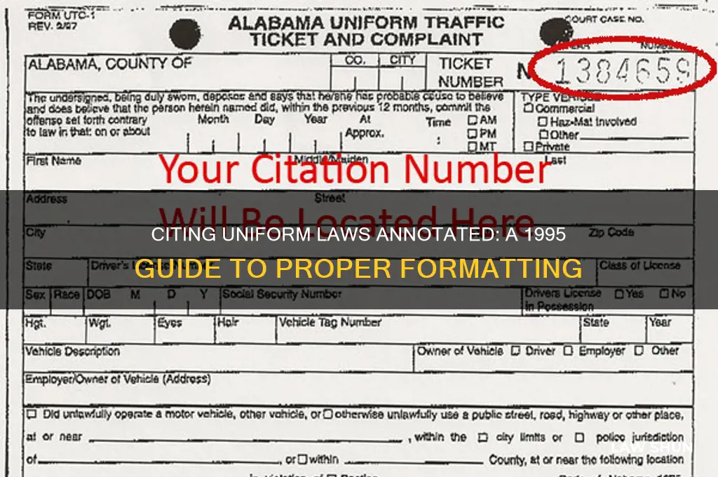 how to cite 11 uniform laws annotated 97 1995