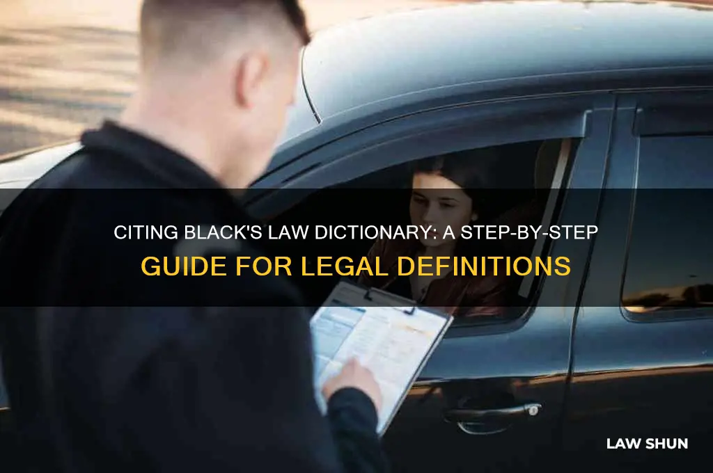 how to cite a definition from black