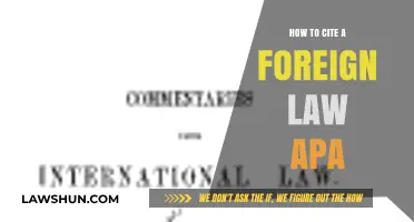 Citing Foreign Law in APA Style: A Comprehensive Guide