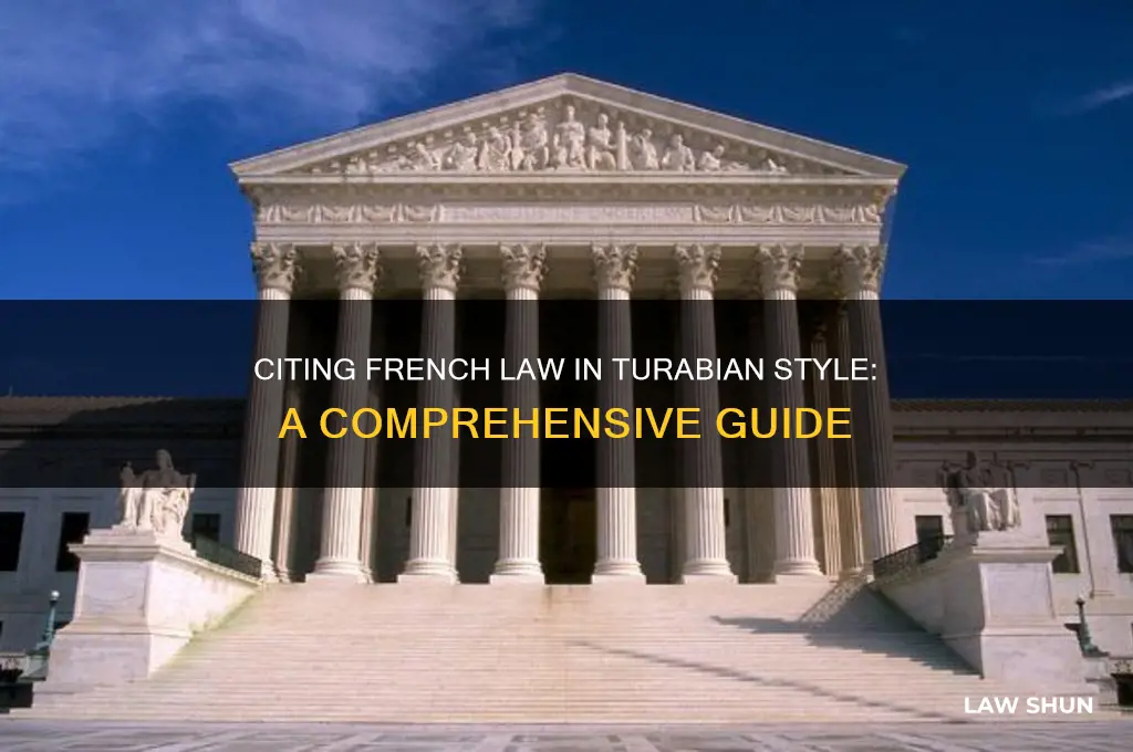 how to cite a french law turabian