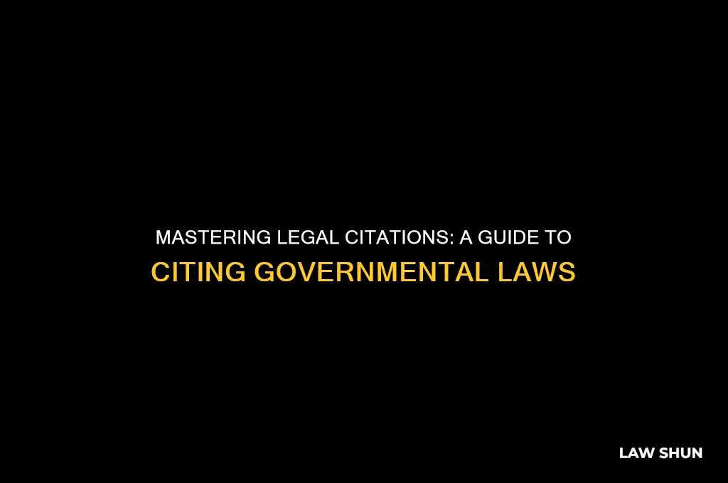 how to cite a governmental law