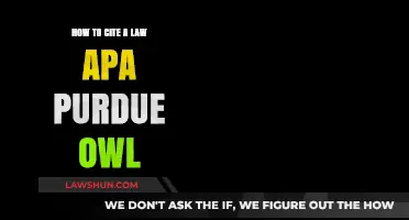 Citing Legal Sources: APA Style Guide via Purdue OWL