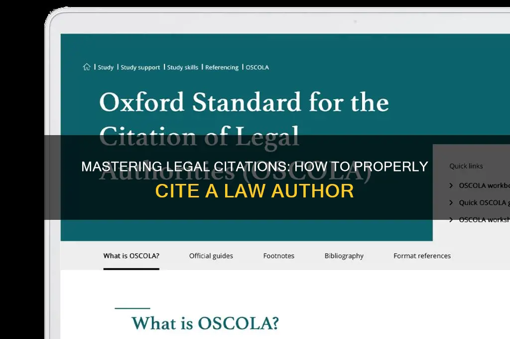 how to cite a law author