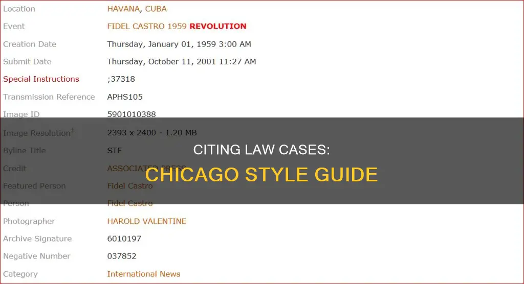 how to cite a law case in chicago