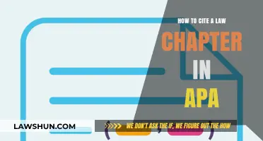 Mastering APA Citations: A Guide to Citing Law Chapters