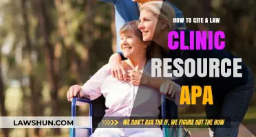 Citing Law Clinic Resources in APA Style: A Comprehensive Guide