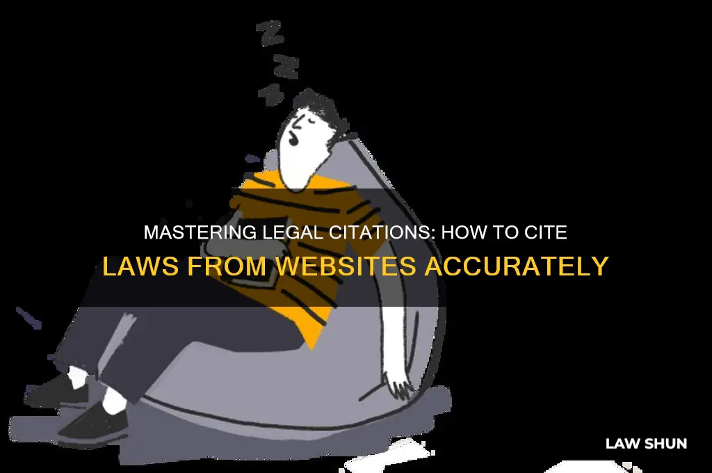 how to cite a law from a website