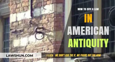 Citing Legal Sources in American Antiquity: A Comprehensive Guide