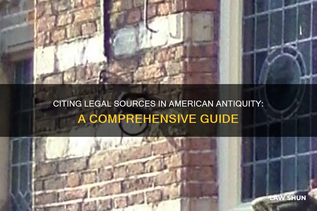 how to cite a law in american antiquity