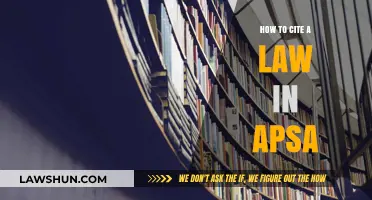 Mastering APSA Citations: A Guide to Citing Legal Sources
