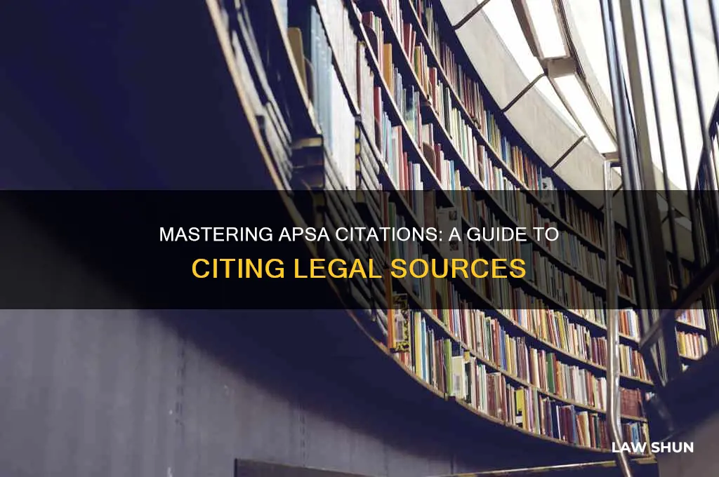how to cite a law in apsa