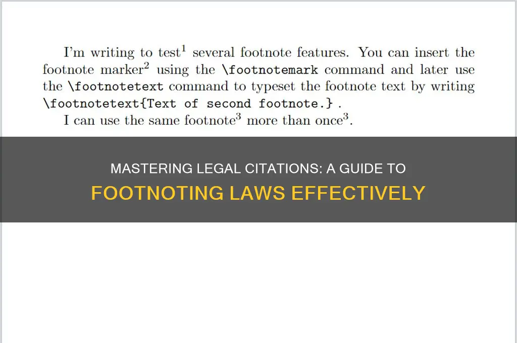 how to cite a law in footnotes