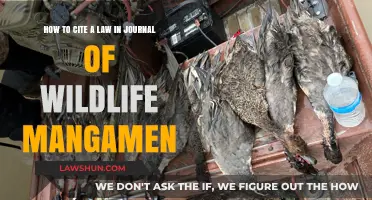 Citing Legal Sources in Wildlife Management Journals: A Comprehensive Guide