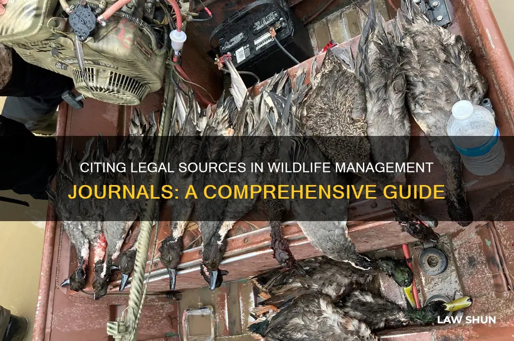 how to cite a law in journal of wildlife mangamen