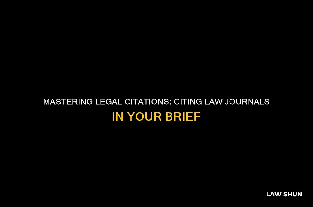 how to cite a law journal in a brief
