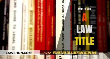 Mastering Legal Citations: A Guide to Citing Law Titles Accurately