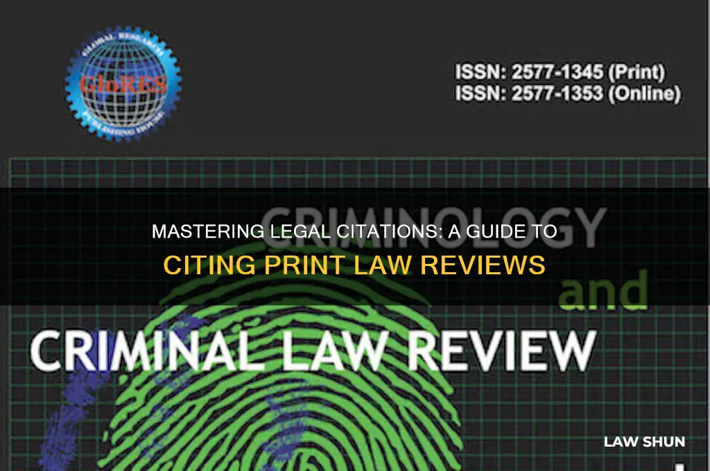 how to cite a print law review