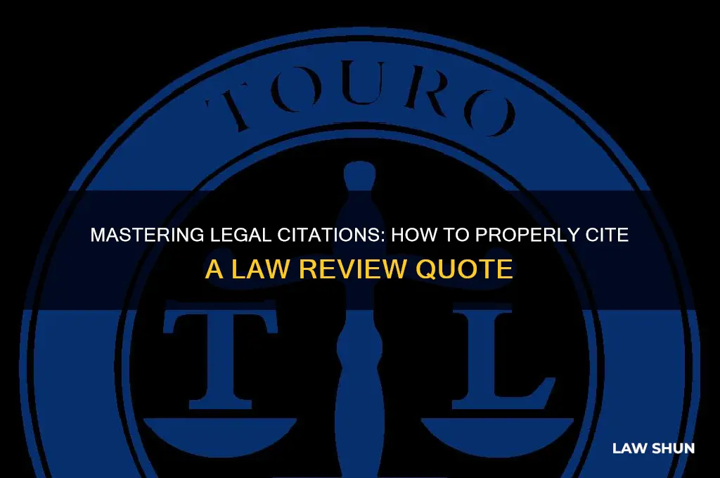 how to cite a quote law review