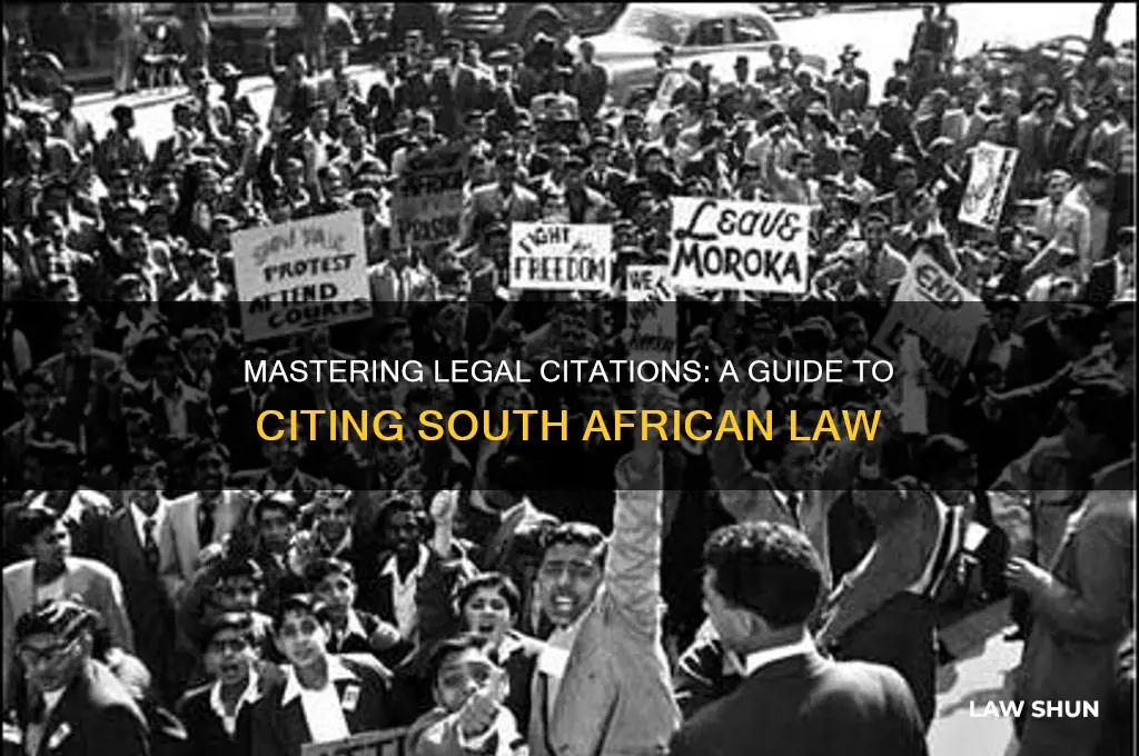 how to cite a south african law