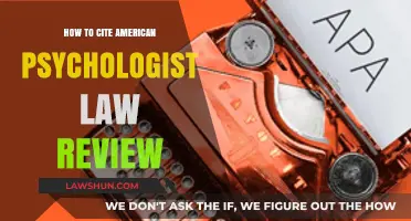 Mastering Citations: American Psychologist Law Review Formatting Guide