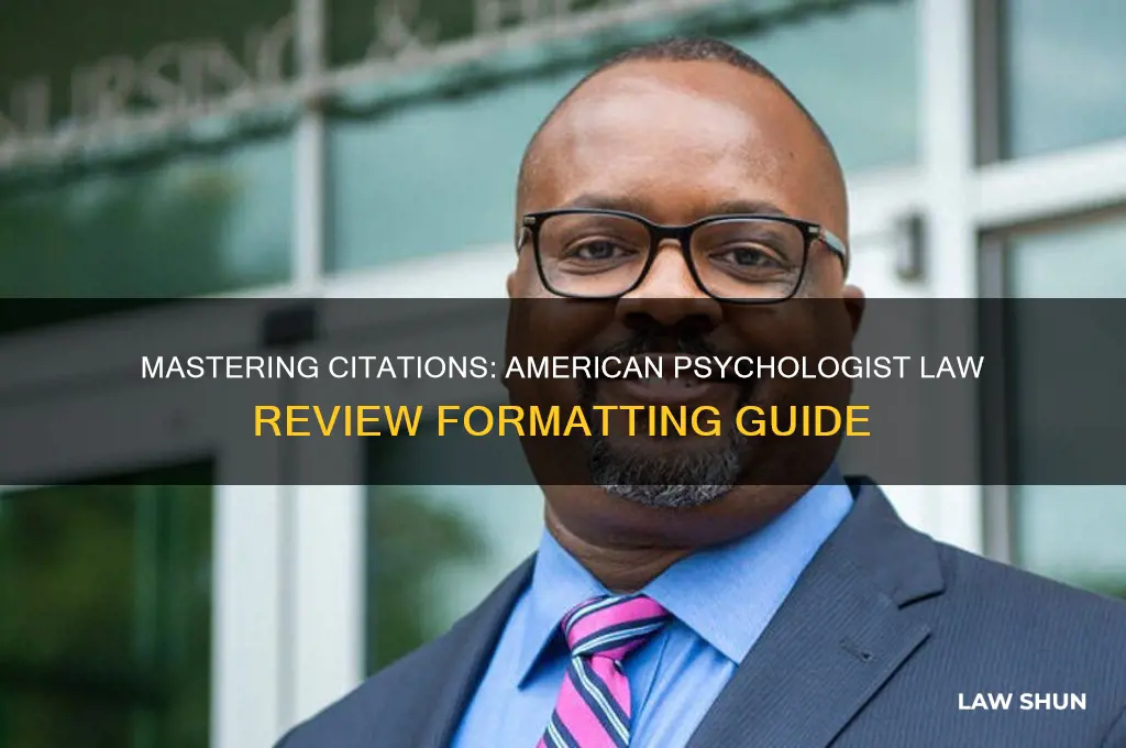 how to cite american psychologist law review