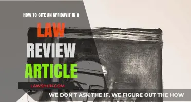 Citing Affidavits in Law Review Articles: A Comprehensive Guide