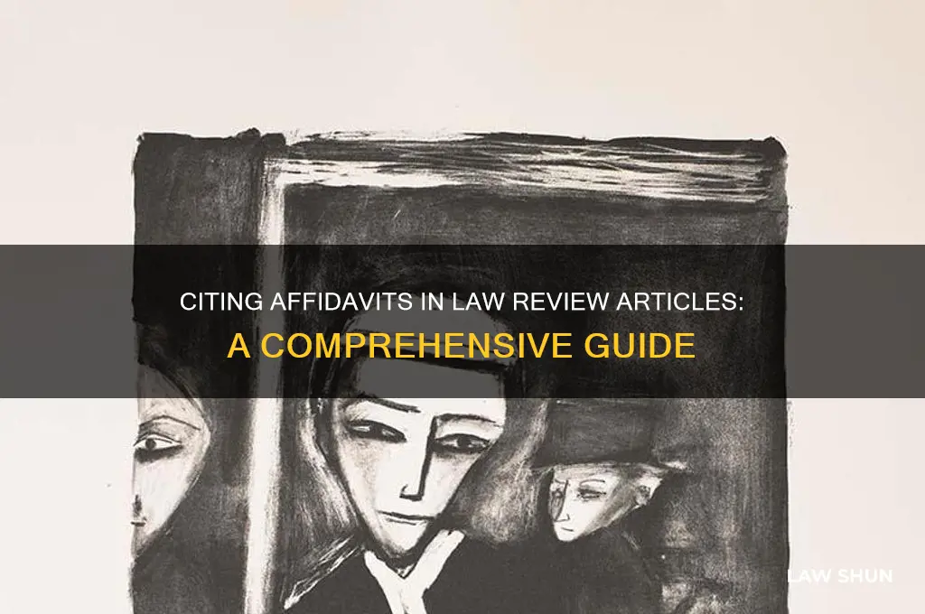 how to cite an affidavit in a law review article