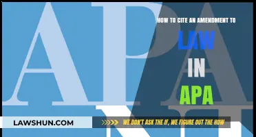 Citing Legal Amendments in APA Style: A Comprehensive Guide