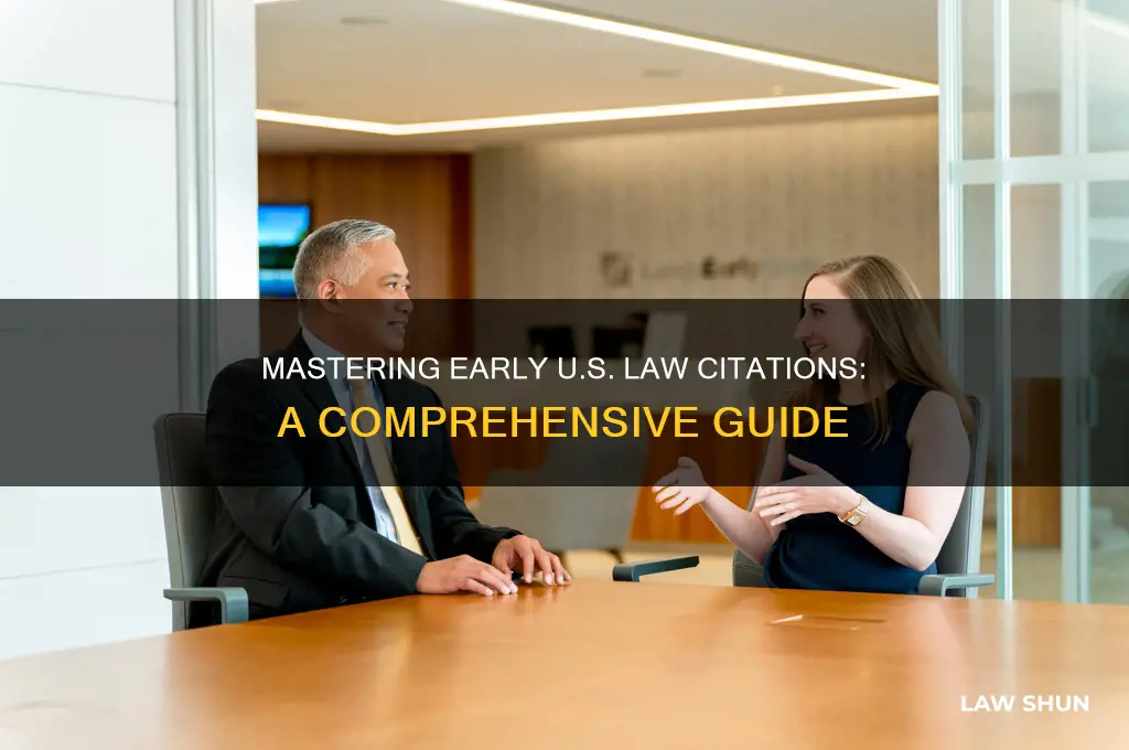 how to cite an early us law