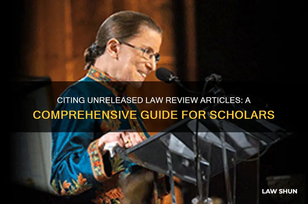 how to cite an unreleased law review article
