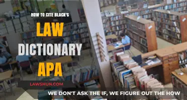 Citing Black's Law Dictionary in APA Style: A Comprehensive Guide